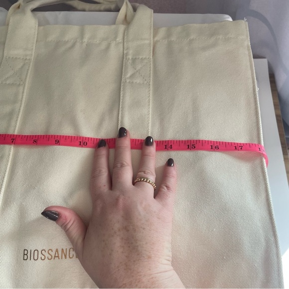 BIOSSANCE Reusable Large White Cotton Canvas Tote Bag - New - Picture 7 of 8